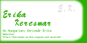 erika kercsmar business card